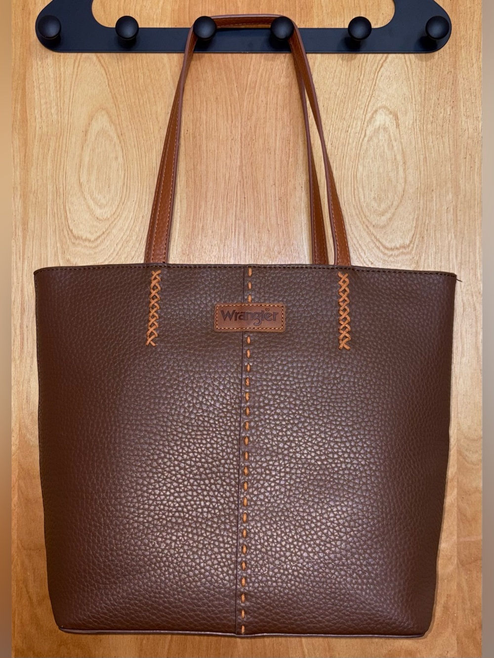 Wrangler Chocolate Brown Pebbled Tote